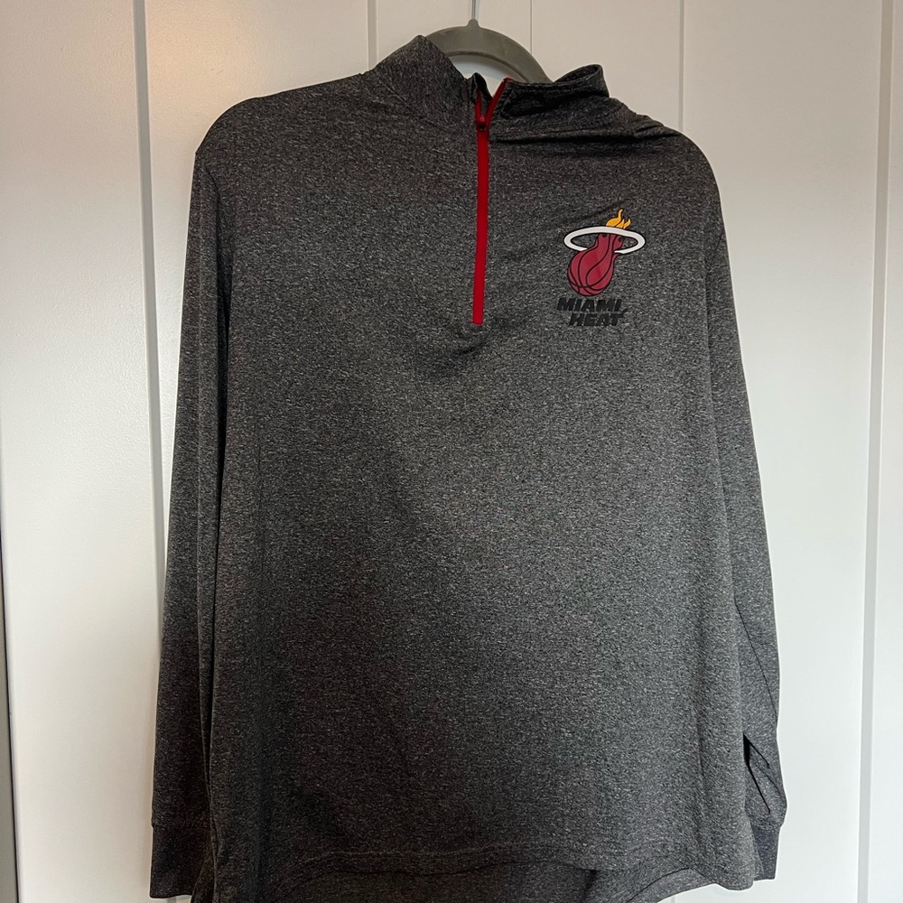 NBA Gray and Red Miami Heat Jacket